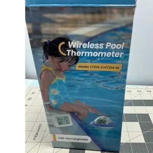 Baldr Wireless Pool Thermometer Rechargeable ET214-S ET214-M 300ft Range Blue